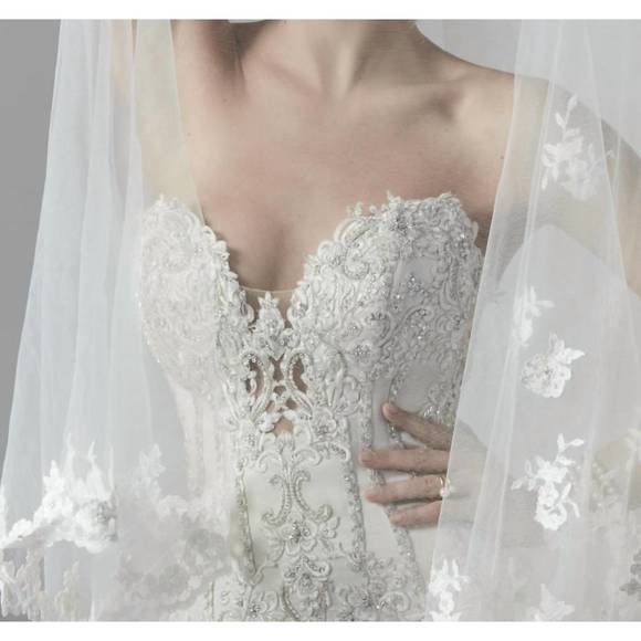 NEW MAGGIE SOTTERO darren wedding dress in oyster - Picture 6 of 6